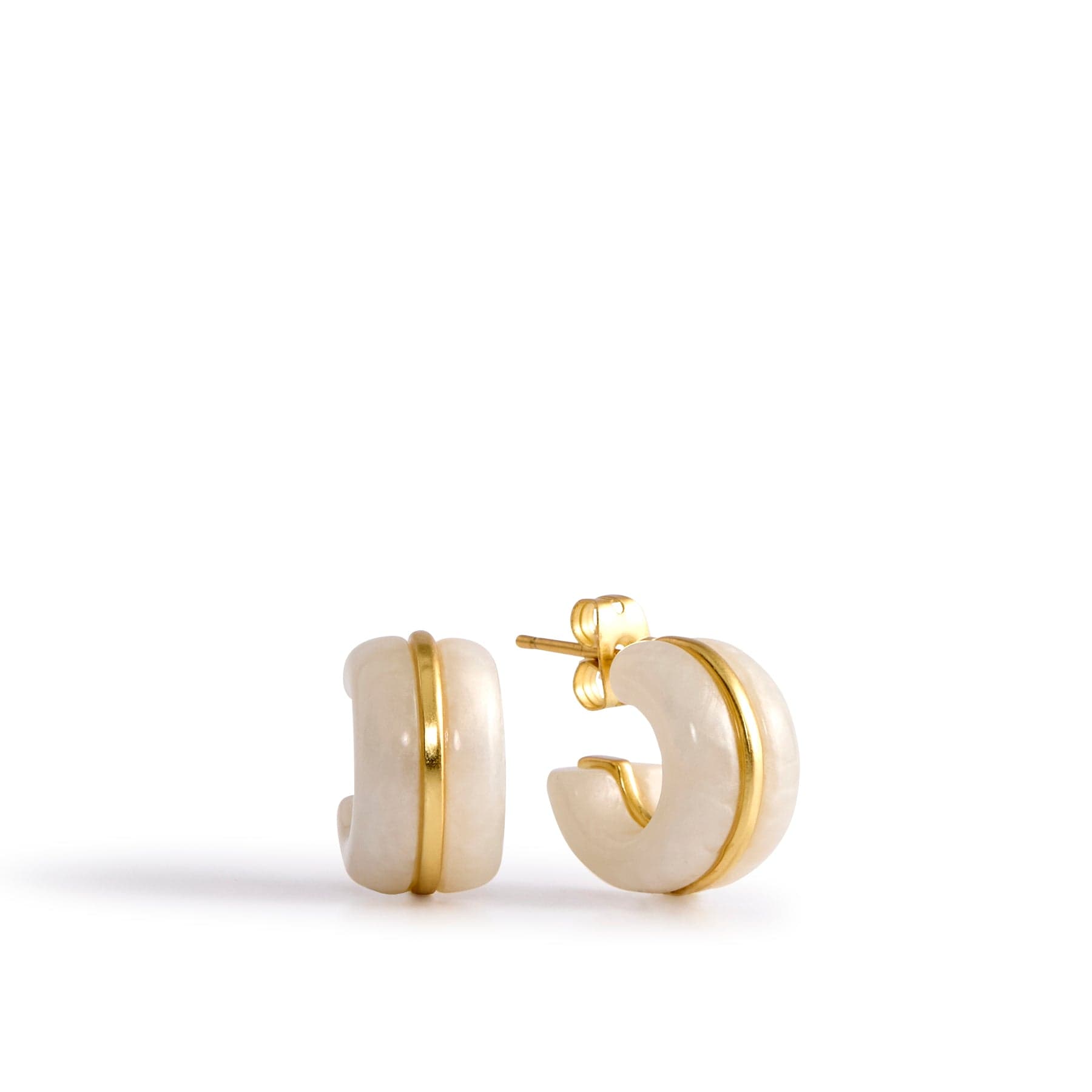 Resin Huggie Hoop Earrings
