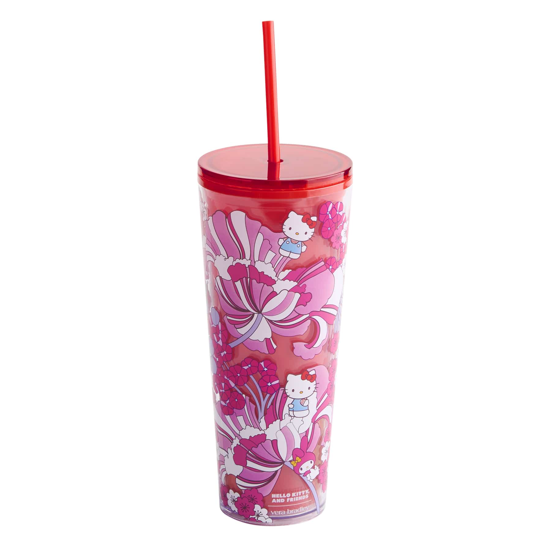 Hello Kitty? and Friends Double Wall Tumbler with Straw