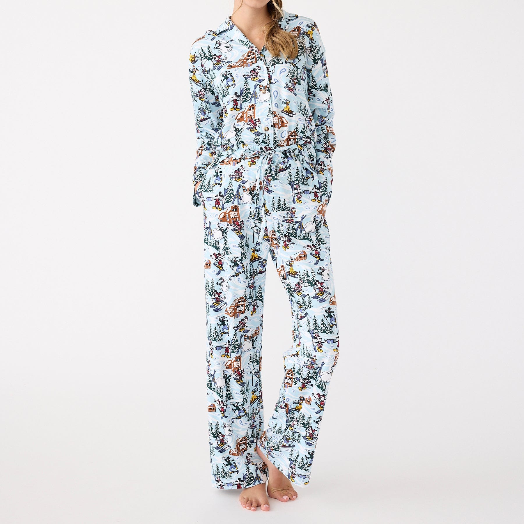 Disney Long-Sleeved Button-Down Pajama Top - Image 2