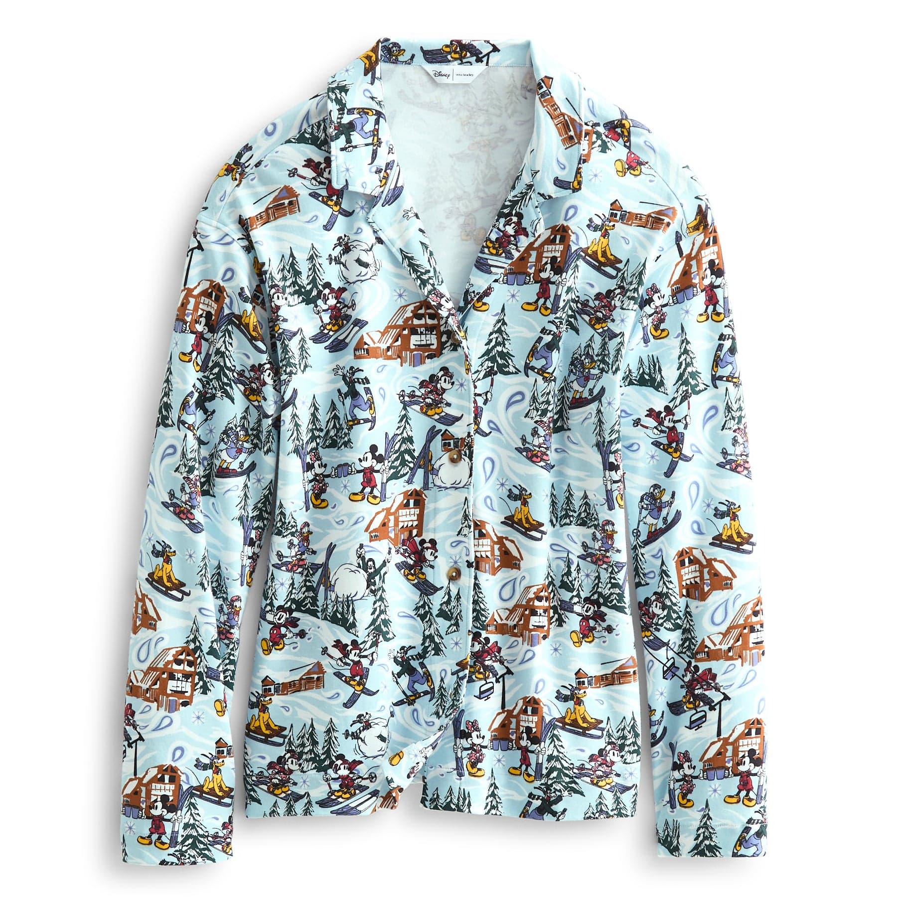 Disney Long-Sleeved Button-Down Pajama Top
